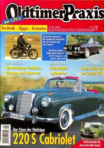 Deckblatt Oldtimer Praxis (05/2003)